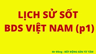 LỊCH SỬ NHỮNG CƠN SỐT ĐẤT TẠI VIỆT NAM | QUÁ TRÌNH HÌNH THÀNH THỊ TRƯỜNG BẤT ĐỘNG SẢN (p1)