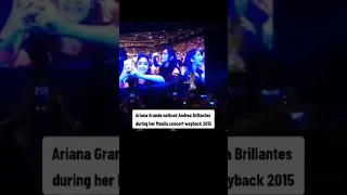 #ArianaGrande greeting #AndreaBrillantes during her concert #fy #fyp #arianators #foryou #reels