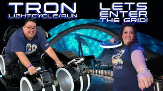 TRON Lightcycle Run Roller Coaster | Cast Preview, Day & Night Full POV and Queue at Magic Kingdom