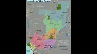 map of the Republic of the Congo [ Africa ]