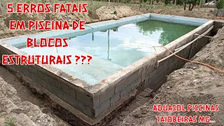 #205 - 5 ERROS FATAIS , em piscinas de blocos estruturais.