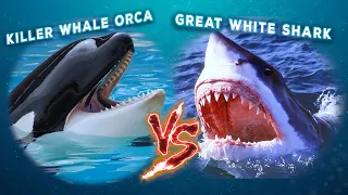 Косатка против большой белой акулы, в бою один на один, кто победит?