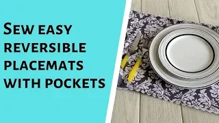 Sew Easy Placemats, DIY Reversible Pocket Placemats