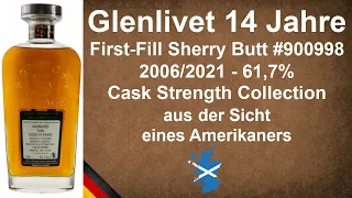 Glenlivet 14 Jahre alt First-Fill Sherry Butt #900998 Scotch Whisky Verkostung von WhiskyJason