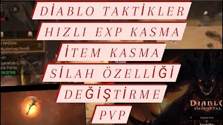 DİABLO İMMORTAL Yeni Bir Oyuncunun Kesinlikle İzlemesi Gereken Video En Hızlı Exp Kasma Taktiği+ PVP