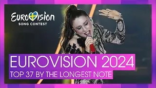 🇸🇪🎤 EUROVISION 2024 TOP 37 BY THE LONGEST TIME OF SINGING WITHOUT STOPPING