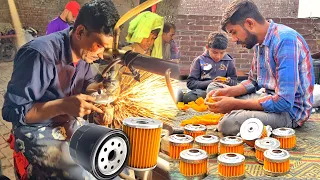 Amazing Manufacturing Process of Oil Filters)How Car Oil Filters are Made|