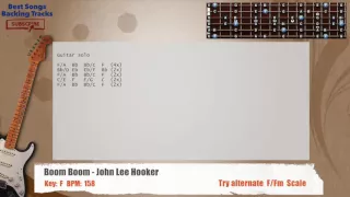 🎸 Boom Boom - John Lee Hooker Guitar Backing Track with chords and lyrics