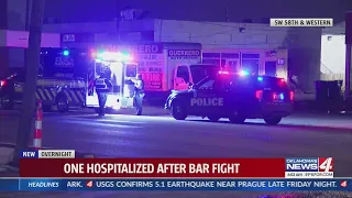 One hospitalized after bar fight in SW Oklahoma City