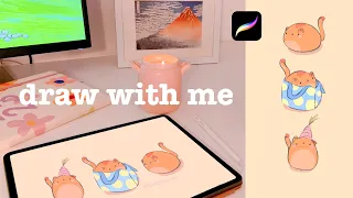 ✸ mini draw with me on procreate! ✎ a cosy sketching session