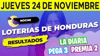 Sorteo 9PM Loto Honduras, La Diaria, Pega 3, Premia 2, Jueves 24 de Noviembre del 2022 | Ganador 😱🤑💰