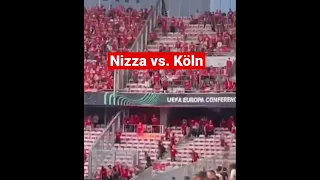 OCS Nizza vs. 1. FC Köln Hooligans fight acab Ultras Pyro