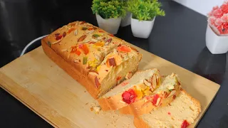 Bakery Style Fruit Cake Recipe | Soft, Spongy Cake Without oven | Tea cake recipe