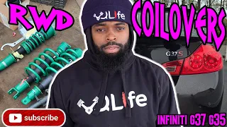 How To Install Tein Coilovers G37 G35 RWD Sedan