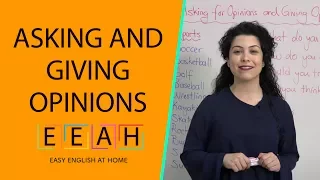 English for Beginners #34: Asking for Opinions and Giving Opinions | Easy English at Home