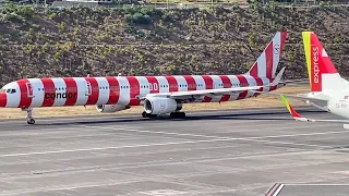 Condor B757-300. Departure from Funchal (FNC) Madeira Airport. 21 Aug 23