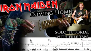 Iron Maiden - Coming Home Dave Murray's solo lesson (with tablatures and backing tracks)