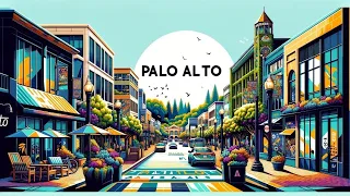 4K Walk in Palo Alto, California, USA - Central hub of Silicon Valley