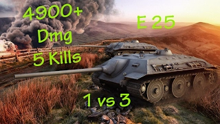 E 25 - 4900+ Dmg - 5 Kills - 1 vs 3 // 914seb914