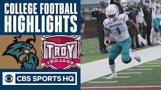 #13 Coastal Carolina vs Troy Highlights: Chanticleers survive scare against Troy | CBS Sports HQ