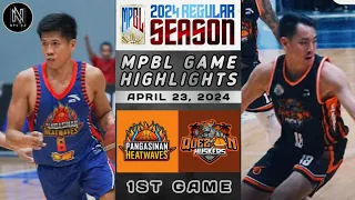 MPBL HIGHLIGHTS: PANGASINAN HEATWAVES VS QUEZON HUSKERS (APRIL 23, 2024)