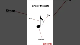 Music notation Parts of the note#shorts