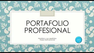 Portafolio Profesional en PowerPoint por enlaces