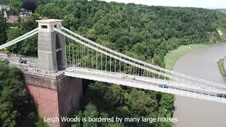 Drone Flight Above The Beautiful Clifton Suspension Bridge In Bristol