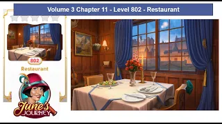 June's Journey - Volume 3 - Chap 11 - Level 802 - Restaurant (Complete Gameplay, in order)