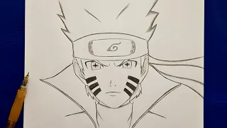 how to draw Naruto ( Six Paths Sage Mode ) | Naruto step by step | easy tutorial