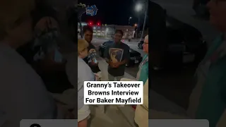 Baker Mayfield Grandma Takeover Street Interview With #clevelandbrowns Running Back #shorts #browns