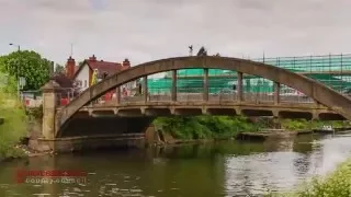 Evesham Abbey Bridge construction and demolition time lapse