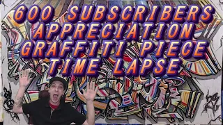 600 Subscribers Appreciation Winner Graffiti Blackbook Piece Drawing Time Lapse