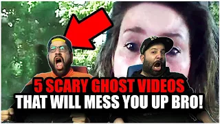 CACA SUNDAY: 5 SCARY Ghost Videos That Will MESS YOU UP BRO! *REACTION!!