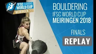 IFSC Climbing World Cup Meiringen 2018 - Bouldering - Finals - Men/Women