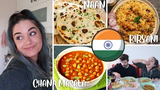 HİNT YEMEKLERİ YAPMAYI DENEDİM | Biryani, Naan ve Chana Masala 🇮🇳