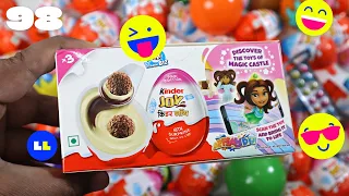 Yummy kinder surprise egg toys opening - A lot of kinder joy chocolate ASMR | Satisfying, Part - 98