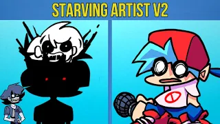 Friday Night Funkin' VS Starving Artist V2(Retaken Sanity) + Cutscenes,Endings & Game overs(FNF Mod)