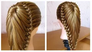 Coiffure avec tresse 💜 Belle coiffure facile à faire cheveux long / mi long 💜 Coiffure pour fille