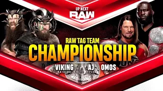 Aj Styles & Omos vs The Viking Raiders (Raw Tag Team Championship Rematch - Full Match Part 1/2)