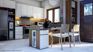 MODERN DESIGN KITCHEN SET ANIMATION USING LUMION 11