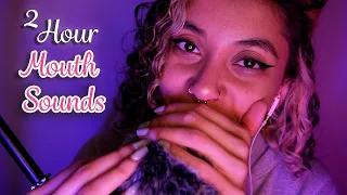 [2 HOURS] Wet Mouth Sounds & Inaudible Whispers (perfect background asmr) ~ ASMR