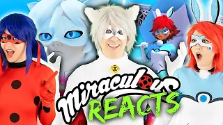FIRST TIME WATCHING CAT BLANC! | COSPLAYERS REACT to Miraculous Ladybug Chat Blanc