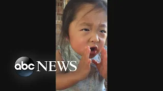 Girl, 5, recalls moment she met adoptive parents