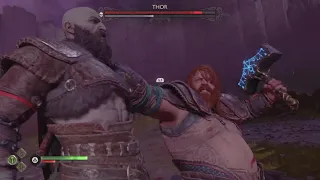 Kratos vs Thor Final Fight Shield ONLY, No Axe, No Blades, No Spear Give Me God Of War (No DAMAGE ?)