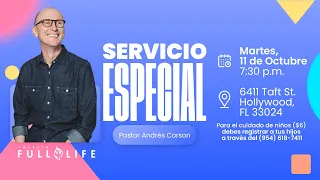 🔴  Servicio Especial | Pastor Andrés Corson | Iglesia Full Life - Hollywood, FL