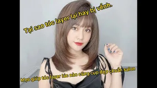 Tại sao tóc layer hay vểnh? 3 cách chăm sóc tóc Layer tại nhà - Vlog #5