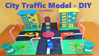 smart city model (clean city and traffic) for school science project | diy at home | craftpiller