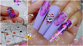 HOW TO ENCAPSULATE USING GEL X/ PURPLE VALENTINES NAILS/ VETTSY UNBOXING