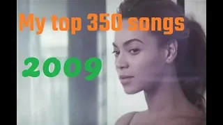 My top 350 of 2009 songs